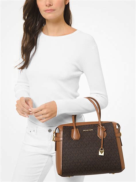 michael kors mercer large belted satchel|Michael Kors emilia medium satchel.